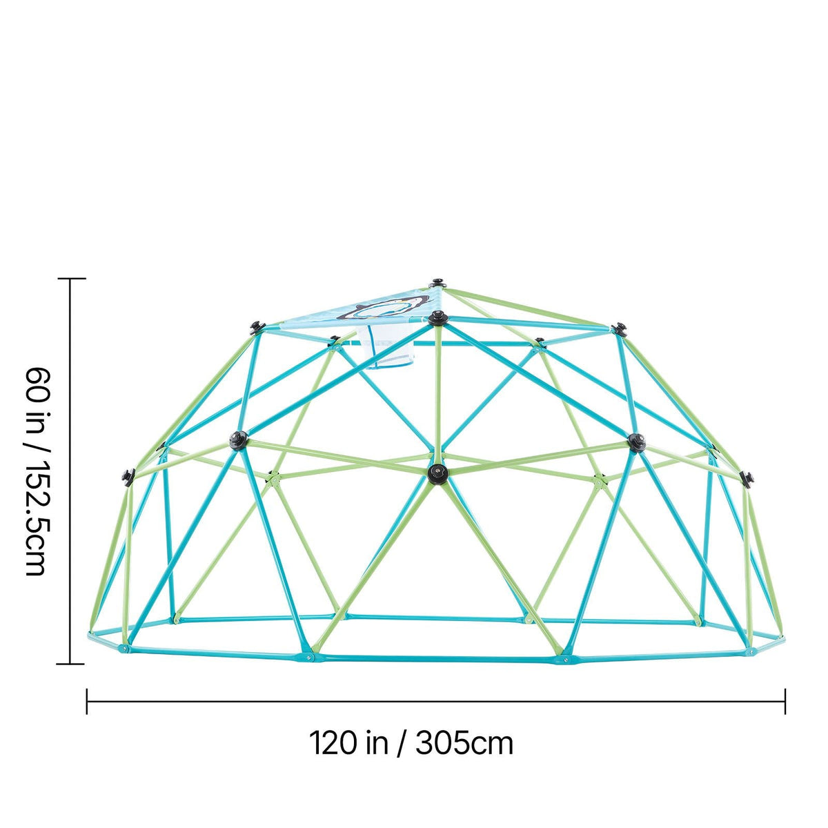 Climbing Dome, 10FT Geometric Dome Climber for Kids, 1000LBS Loading Jungle Gym Playground with Octopus Net & 2 Basketballs, Easy-Assembly Outdoor Backyard Climbing Toys - Gift for Boys Girls