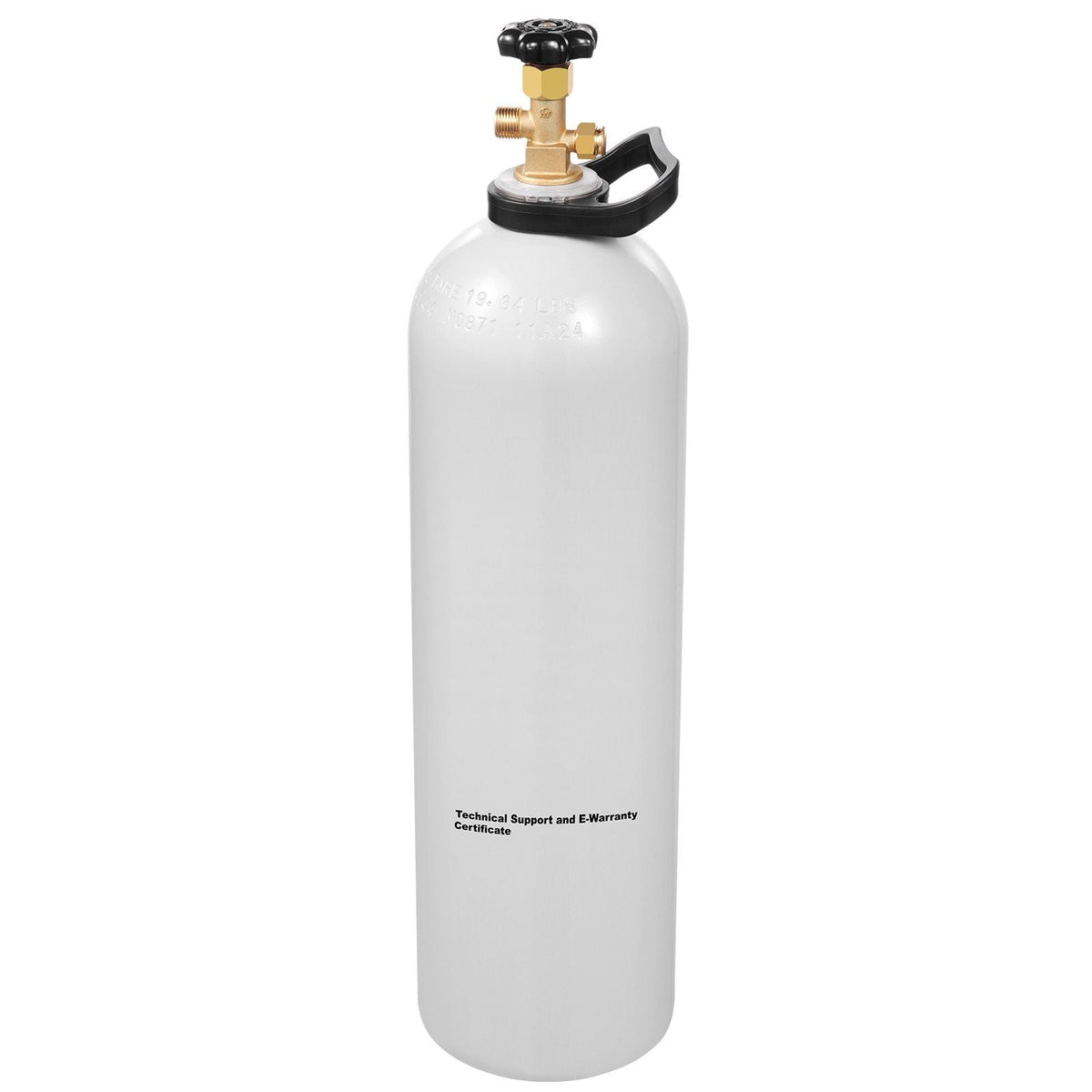 CO2 Tank, 15 lbs New Aluminum Alloy Cylinder, CO2 Air Tank with Light Spray Coating, CGA320 Valve, Handle & Adjustable Pressure, DOT Approved Cylinder for Draft Beer Dispensing and Soda Maker