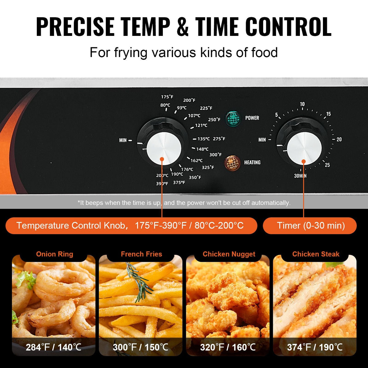 Commercial Deep Fryer, Dual Tank 3500W Electric Countertop Fryer, 2 x 9Qt / 8.5L Double Oil Fryer with 2 Baskets, 1mm Thickened Stainless Steel, Time & Temp Control, for Kitchen Restaurant Use
