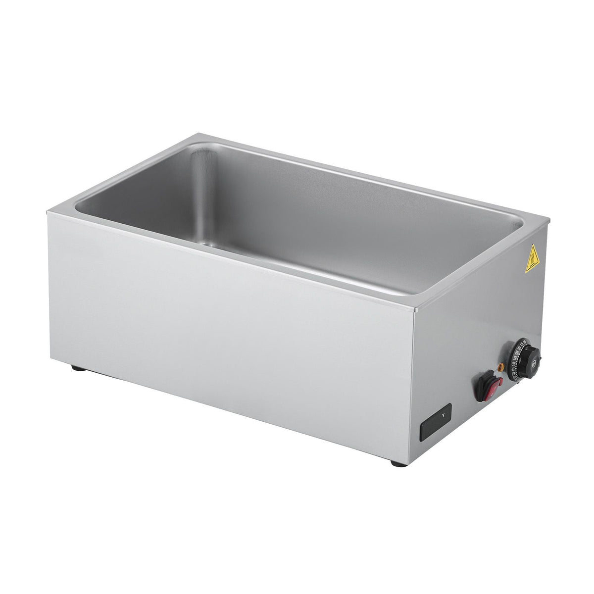 Commercial Food Warmer, 1200W Electric Stainless Steel Steam Food Warmer, Fast Heating Countertop Buffet Bain Marie with Soup & Perforated Ladles, for Catering, Restaurants, Parties, Buffets