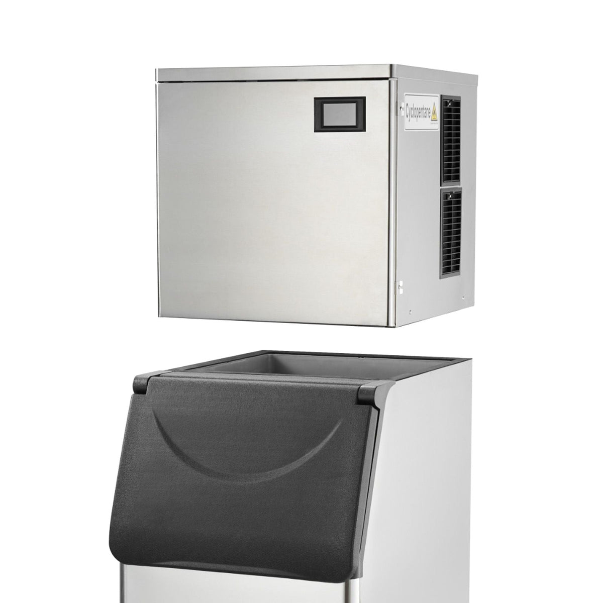 Commercial Ice Maker, 450LBS/24H Ice Making Machine with 330.7LBS Large Storage Bin, 1000W Auto Self-Cleaning Ice Maker Machine with 3.5-inch LED Panel for Bar Cafe Restaurant Business