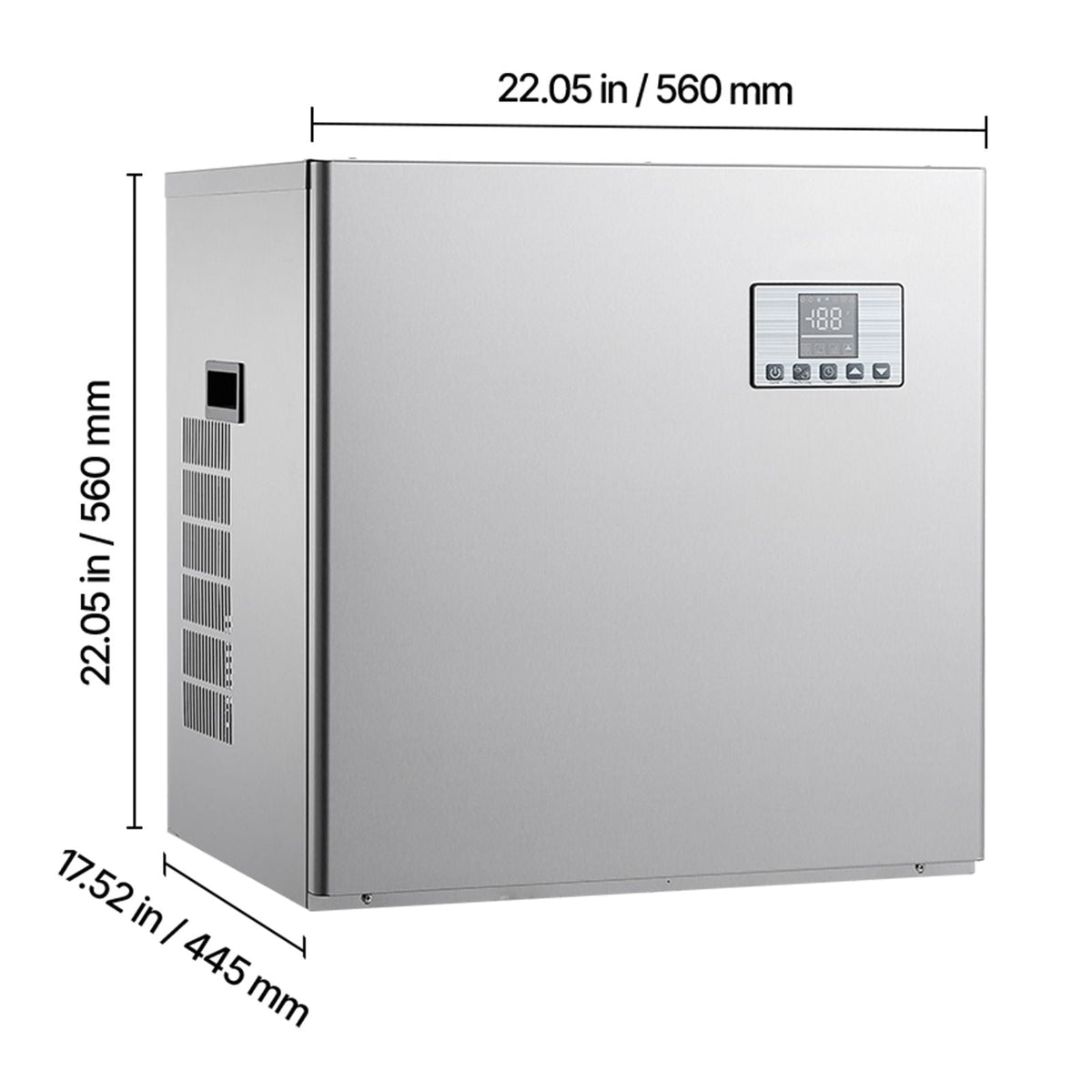 Commercial Ice Maker Machine - Head, 400 Lbs/Day Stainless Steel Ice Machine with Scheduled Ice-Making, Self-Cleaning, Adjustable Thickness, Ideal for Restaurant Bar Cafe Hotel - Head Only