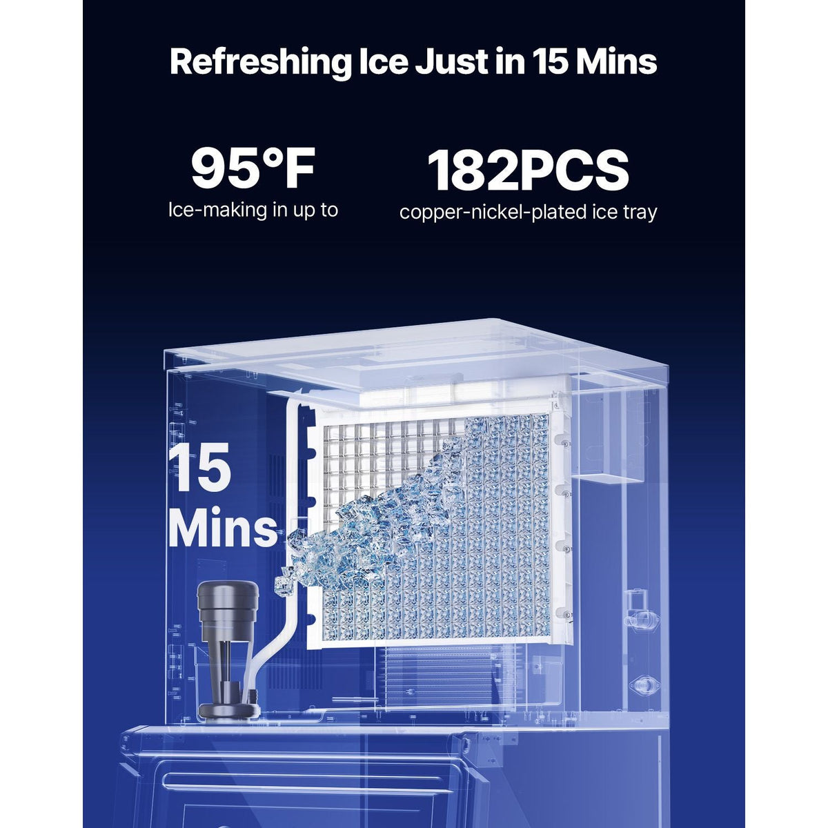 Commercial Ice Maker Machine - Head, 550 Lbs/Day Stainless Steel Ice Machine with Scheduled Ice-Making, Self-Cleaning, Adjustable Thickness, Ideal for Restaurant Bar Cafe Hotel - Head Only