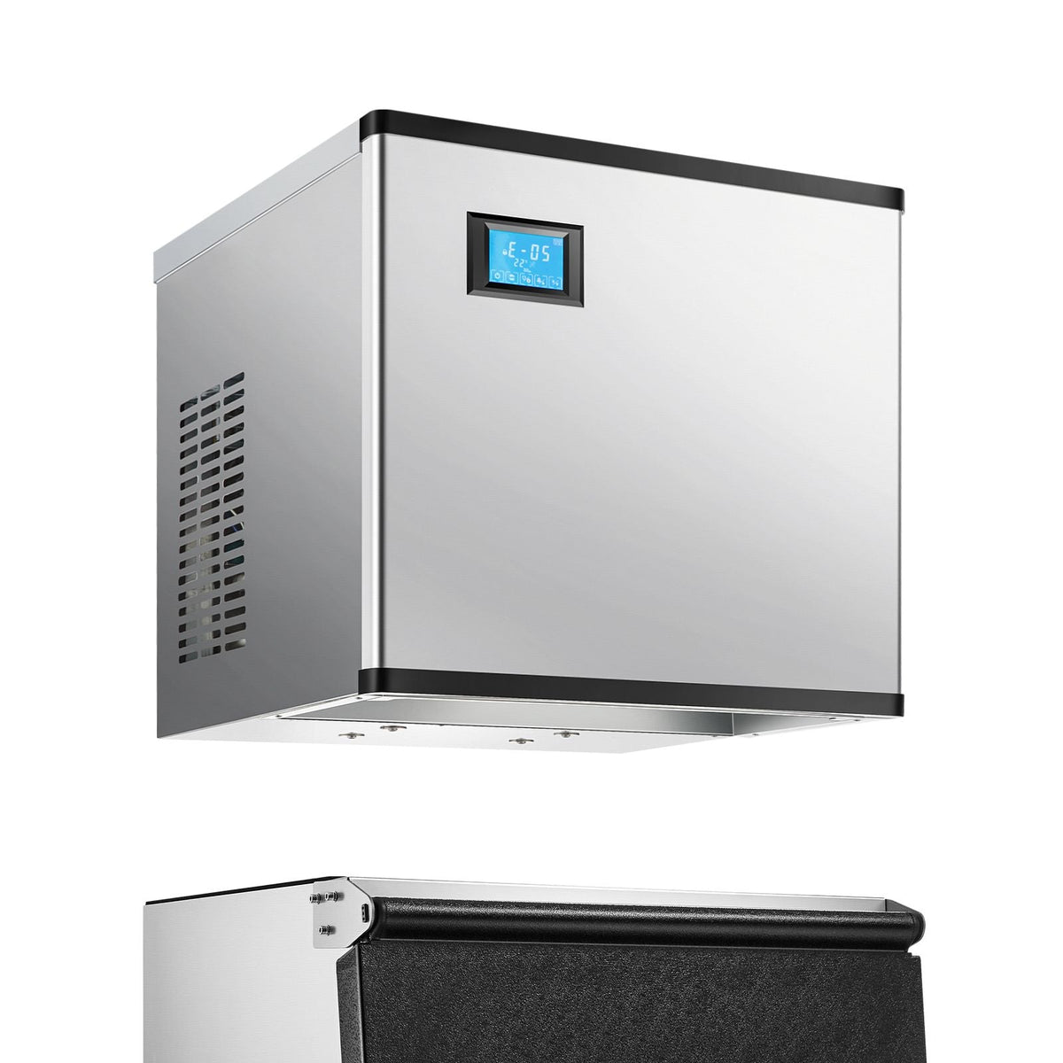 Commercial Ice Maker Machine 300 lbs/24 h, 20 Inch Stainless Steel Industrial Ice Machine, Self-Cleaning and Scheduled Ice Making, Modular Ice Cube Machine for Restaurant Hotel - Head Only
