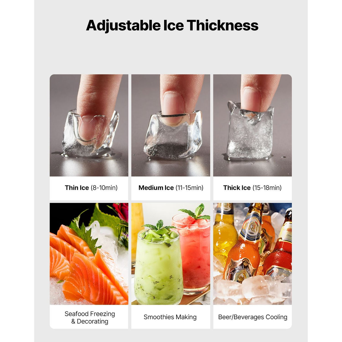 Commercial Ice Maker Machine 360 lbs/Day, 22 Inch Stainless Steel Industrial Ice Machine, Self-Cleaning and Scheduled Ice Making, Modular Ice Cube Machine for Restaurant Hotel - Head Only