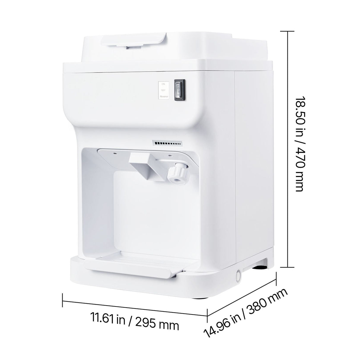 Commercial Ice Shaver Crusher, 220lbs Per Hour Electric Snow Cone Maker with 4L Ice Cube Box, 350W 1500RPM Tabletop Shaved Ice Machine for Parties Events Bar, Home and Commercial Use (White)