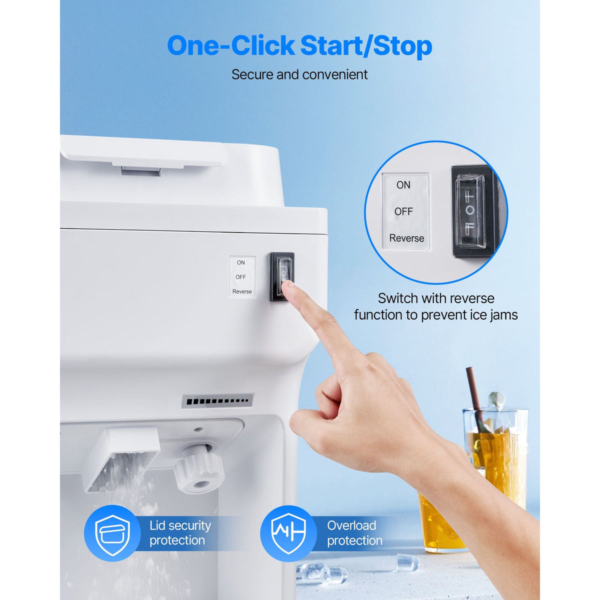 Commercial Ice Shaver Crusher, 220lbs Per Hour Electric Snow Cone Maker with 4L Ice Cube Box, 350W 1500RPM Tabletop Shaved Ice Machine for Parties Events Bar, Home and Commercial Use (White)