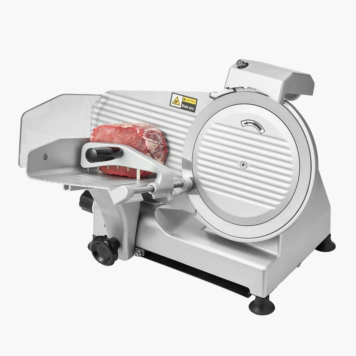 Commercial Meat Slicer, 10 inch Electric Deli Slicer Machine, 320W Food-Slicer with SUS420 Blade, 0-0.4 inch Adjustable Thickness, for Frozen Meat, Ham, Baguett, Steak
