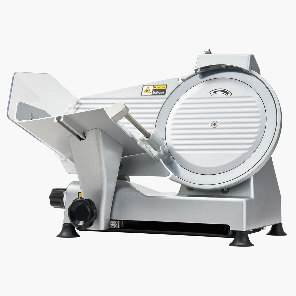 Commercial Meat Slicer, 10 inch Electric Deli Slicer Machine, 320W Food-Slicer with SUS420 Blade, 0-0.4 inch Adjustable Thickness, for Frozen Meat, Ham, Baguett, Steak