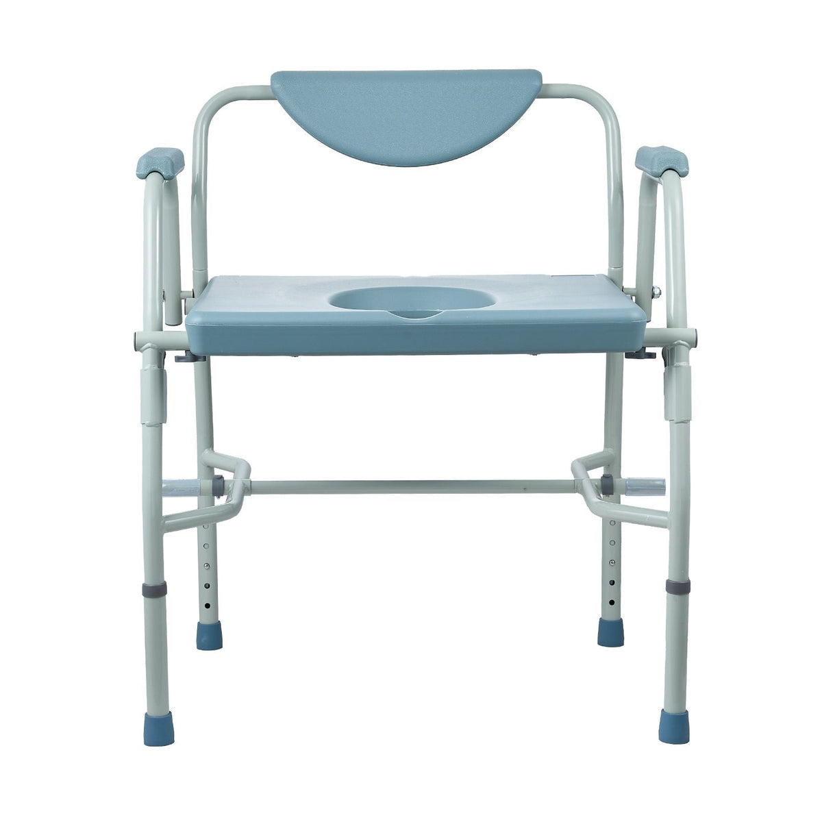 Commode Chair, Bedside Commode with Drop-Down Arms and Detachable Backrest, 5-Level Adjustable Height, 7L Removable Bucket, Easy to Assemble, 1000LBS Capacity, Portable Toilet for Adults Seniors