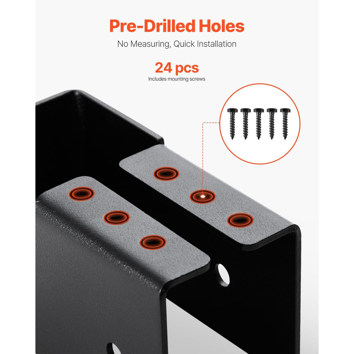 Concealed Joist Hanger, 2x4 Inch Outdoor Concealed-Flange Joist Bracket with Screws, Steel Light Joist Hangers for 1.93 x 3.62 Inch / 49 x 92 mm Beam, Swing, Fence, Wooden Slides, 24 Pcs
