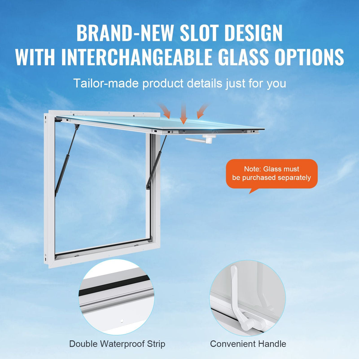 Concession Window for Food Truck, 36"x36" Aluminum Alloy Food Truck Service Window, Up to 85 Degrees Stand Serving Window with Awning Door & Drag Hook, for Food Trucks Concession Trailers