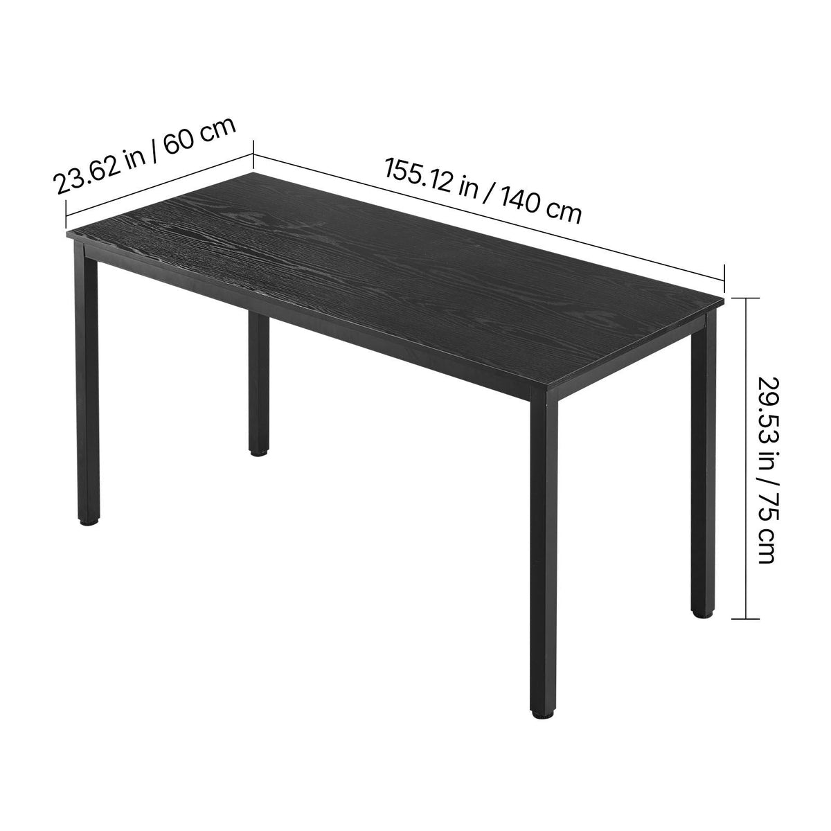 Conference Table, Set of 6, 4.5 ft Office Meeting Table for 16 Person, Flexible Combination Desk Set, Modern Rectangle Meeting Desk with Metal Legs for Office, Conference Room, Easy Assembly