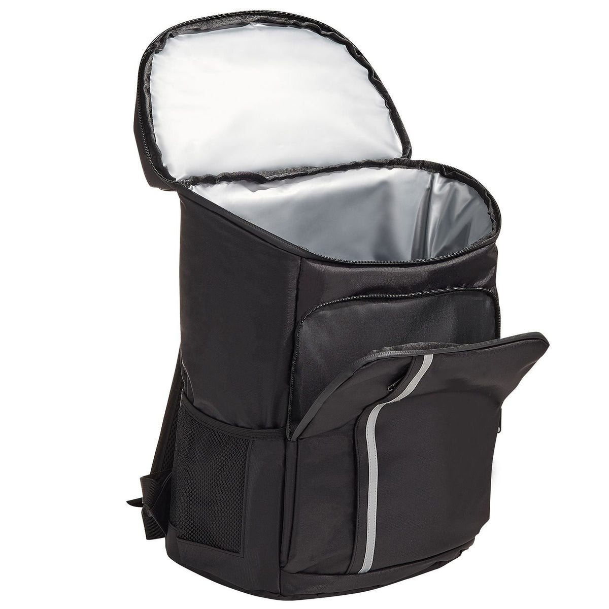 Cooler Backpack, 28 Cans Backpack Cooler Leakproof, Waterproof Insulated Backpack Cooler, Lightweight Beach Cooler Bag with Shoulder Padding and Mesh Pocket for Hiking, Camping, BBQ, Black