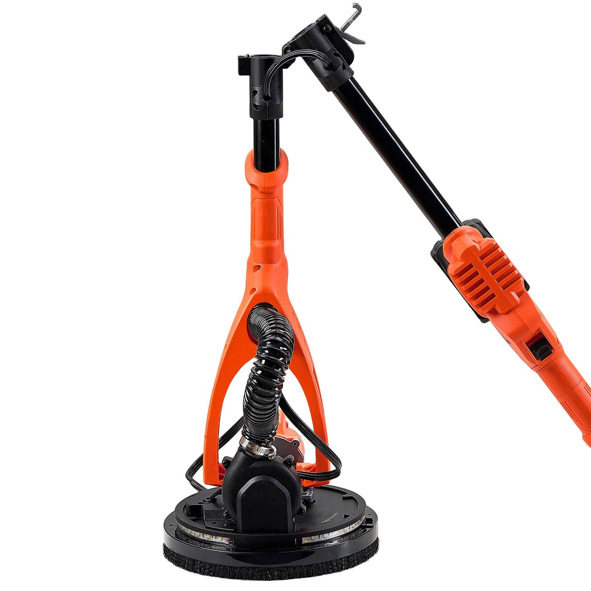 Cordless Drywall Sander, 450W Electric Sander, Popcorn Ceiling Removal Tool with Vacuum Dust Collection, 7 Variable Speed 0-1600 RPM, LED Light, Foldable & Extendable Handle, 15 Sanding Discs