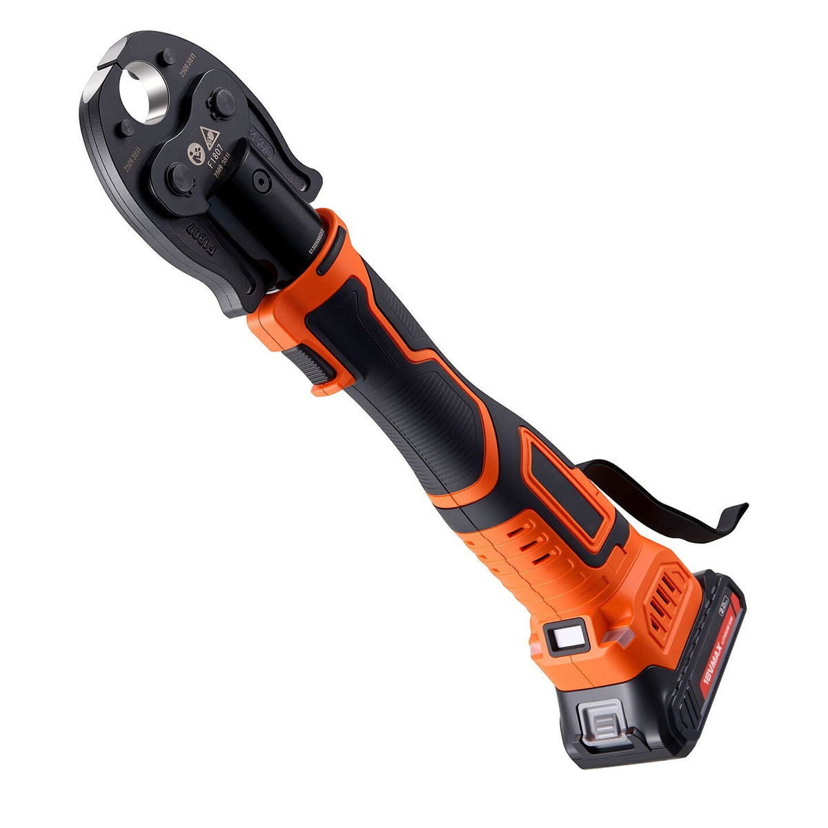 Cordless Mini Press Tool, 18V Electric Pipe Crimping Tool for 1/2", 3/4", 1" PEX Pipe Copper Rings, PEX Press Tool Kit with 2pcs Battery, Fast Charger & Carrying Case - Meet ASTM F1807 Standard