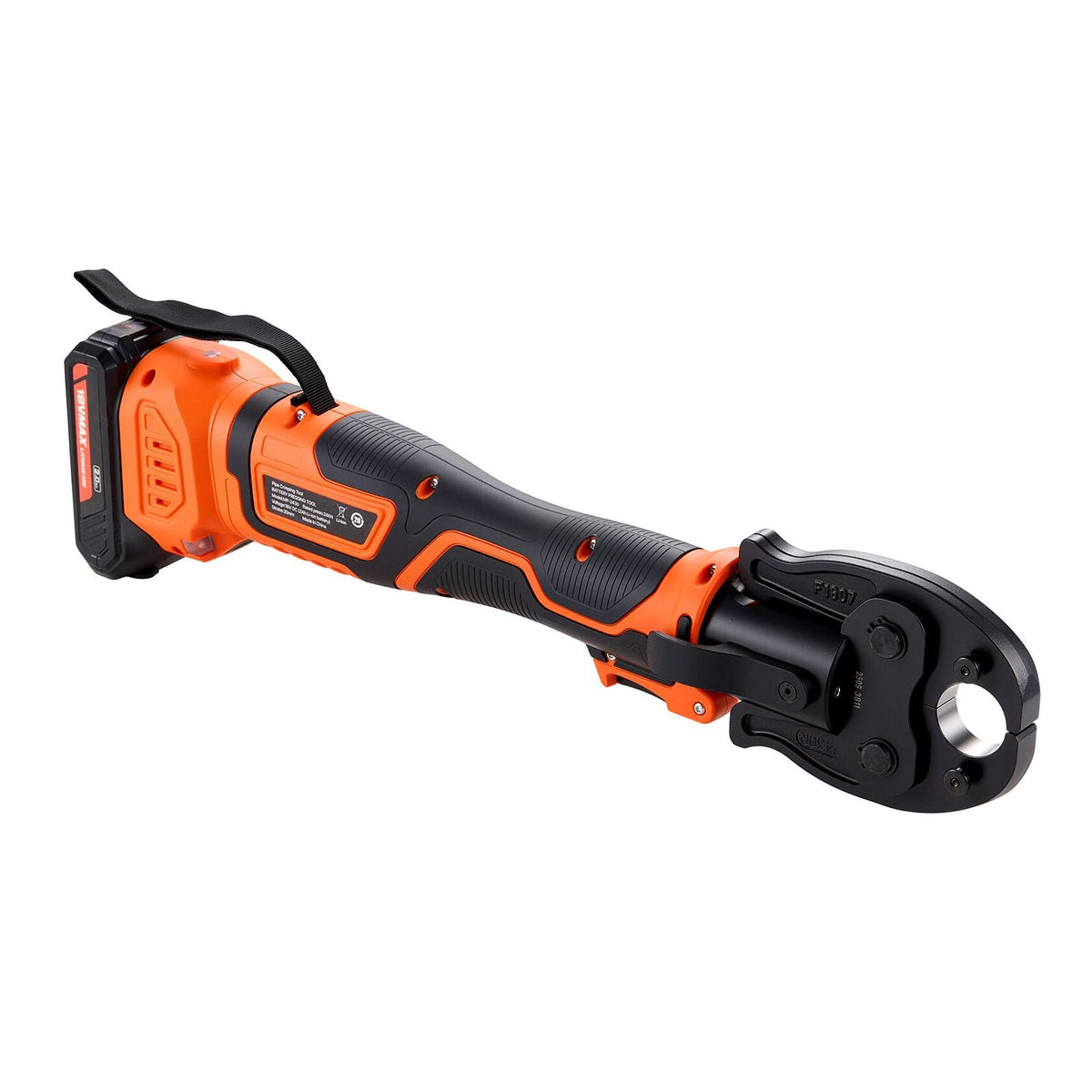 Cordless Mini Press Tool, 18V Electric Pipe Crimping Tool for 1/2", 3/4", 1" PEX Pipe Copper Rings, PEX Press Tool Kit with 2pcs Battery, Fast Charger & Carrying Case - Meet ASTM F1807 Standard