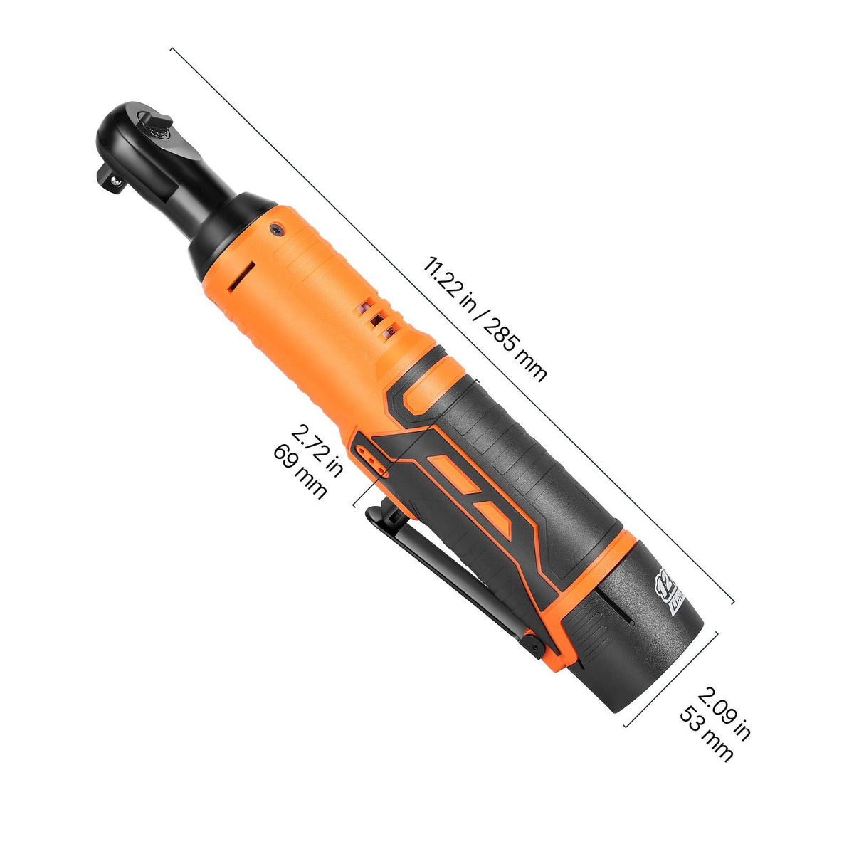 Cordless Ratchet Wrench, 3/8 inch Drive, 240 RPM, up to 33 ft-lbs of Torque, Battery Powered Electric Ratchet Wrench Set with Two 2.0Ah Batteries, Charger, Sockets, Adaptor and Extension Bar