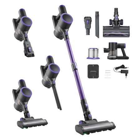 Cordless Vacuum Cleaner, 25KPA Max Powerful Suction, Rechargeable Anti-Tangle Stick Vacuum with Dust Cup, Lightweight Handheld Vac with 35mins Runtime for Home, Carpet, Pet Hair, Hard Floor