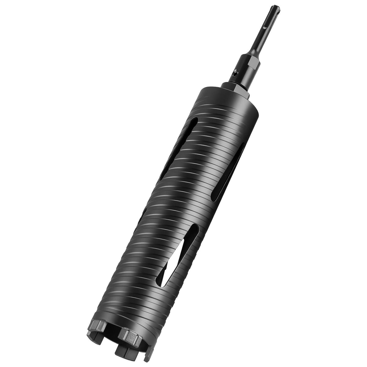 Core Drill Bit, 2-1/2 inch Diameter, 9-1/2 inch Drilling Depth, 5/8-11 Internal Thread, Diamond Dry Coring Bit with 3 Adapters, Pilot Drill and Hex Wrench, for Concrete, Red Bricks, and Masonry