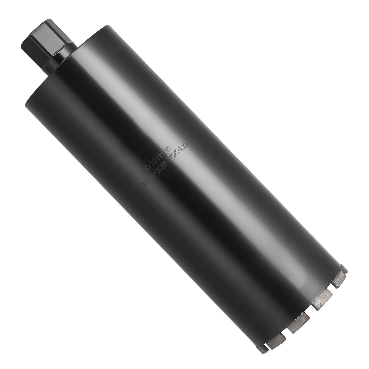 Core Drill Bit, 5 inch Diameter, 14 inch Drilling Depth, 1-1/4 in-7 Internal Thread, High-Precision Welding Technology, Wet Diamond Core Bit for Reinforced Concrete, Red Bricks, and Masonry