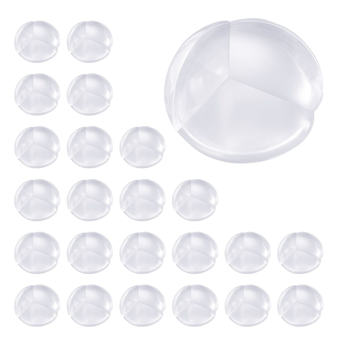 Corner Protectors Baby Proofing, 24 Pack, Clear & Transparent Table Corner Guards Covers for Baby Safety, 1.34-inch Depth, 0.28-inch Thickness, Strong Adhesive, Cushion for Furniture Sharp Edges
