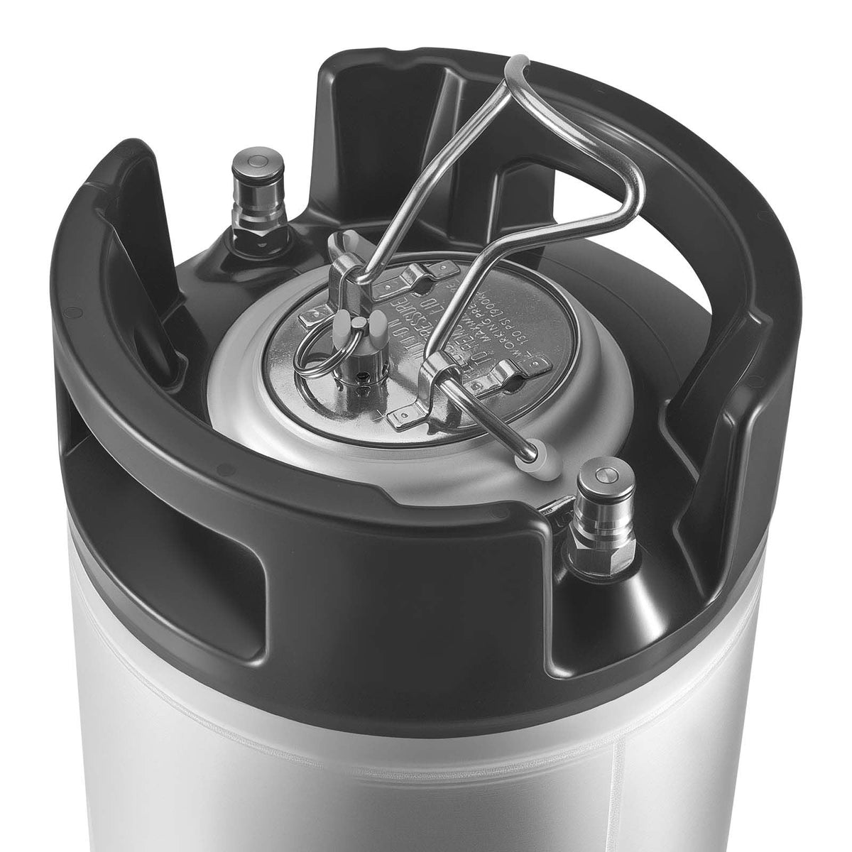 Corny Keg, 5 Gallon Ball Lock Keg, SUS304 Cold Brew Kegs with Dual Rubber Handles & Heavy-Duty Rubber Bottom, Brewing Equipment for Home Brewing Party, 2 PCS