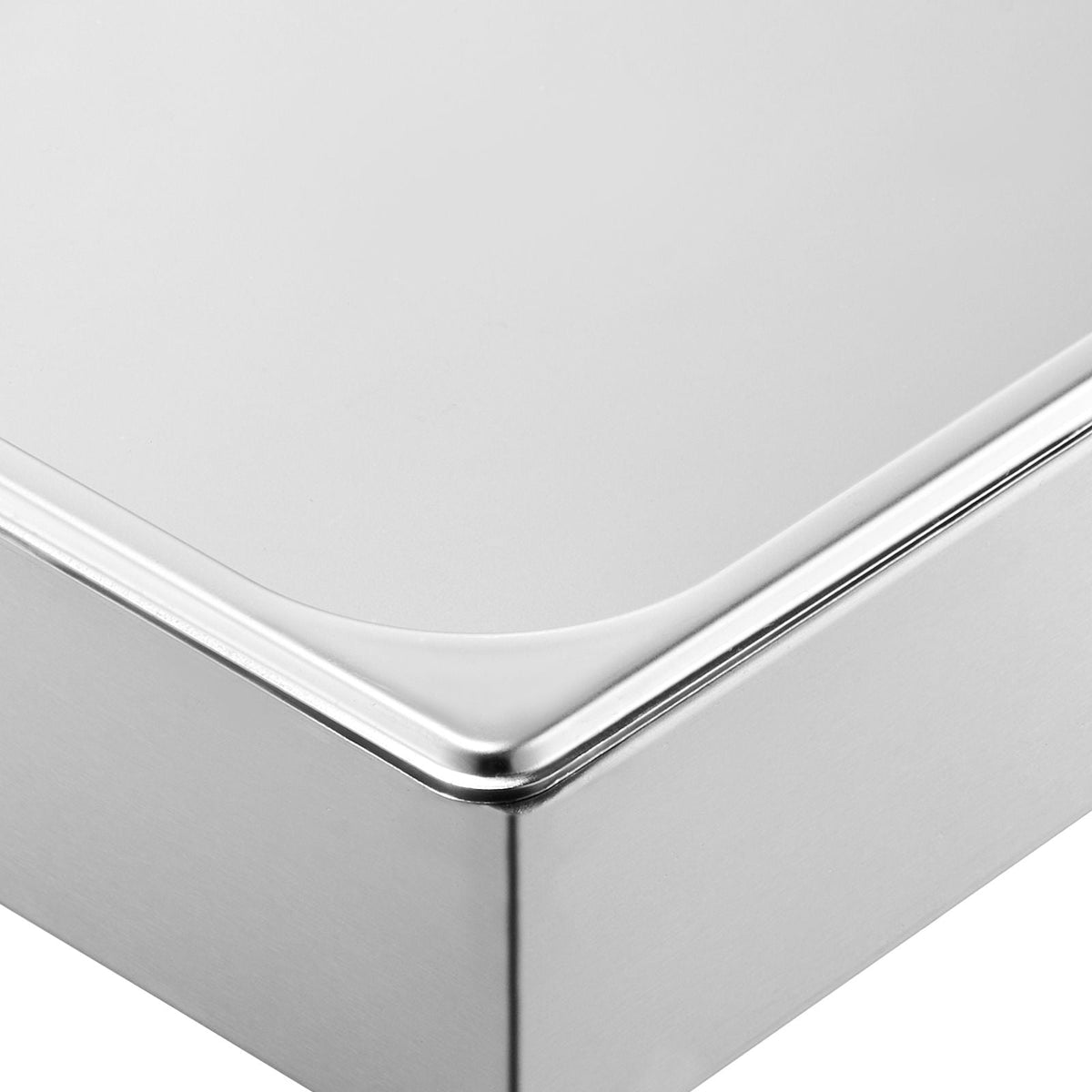 Countertop Food Serving Display Container, 1 x 1/2 Pan Stainless Steel Food Serving Tray, Buffet Condiment Dispenser Display Rack with Clear Lid & Ice Tray, for Restaurant Hotel Kitchen Party