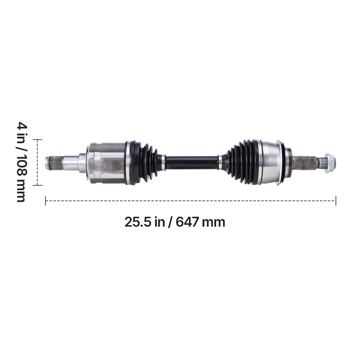 CV Axle Shaft Assembly, 2 Pieces Front Left & Right (Driver and Passenger Side), Automotive Replacement CV Joint Axles Pair Compatible with 2003-2022 Toyota 4Runner, Alloy Steel & Carbon Steel