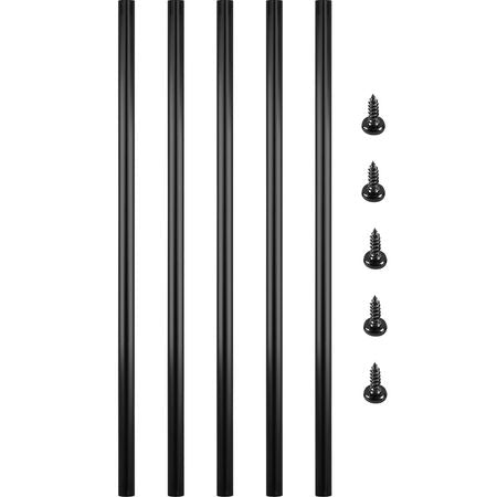 Deck Balusters, 51 Pack Metal Deck Spindles, 26\"x0.75\" Staircase Baluster with Screws, Aluminum Alloy Deck Railing for Wood and Composite Deck, Circle Baluster for Outdoor Stair Deck Porch
