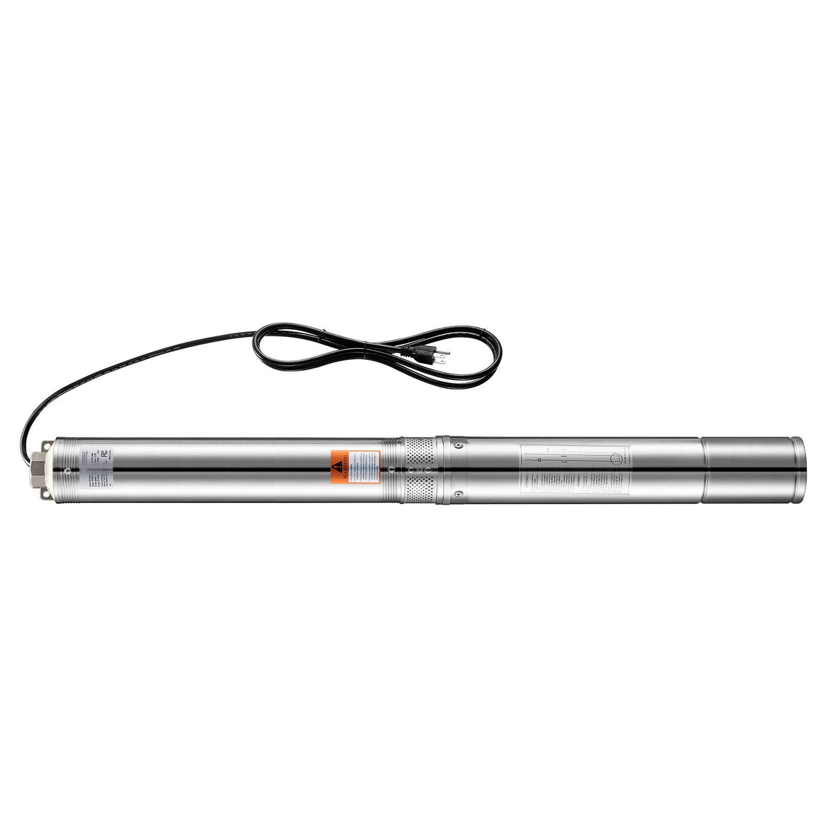 Deep Well Submersible Pump, 2 HP Output Power, 115V, 31.7 GPM Flow 450 ft Head, with 9.84 ft Cord, Stainless Steel Water Pump, for Industrial, Irrigation, and Home Use, IP68 Waterproof Grade