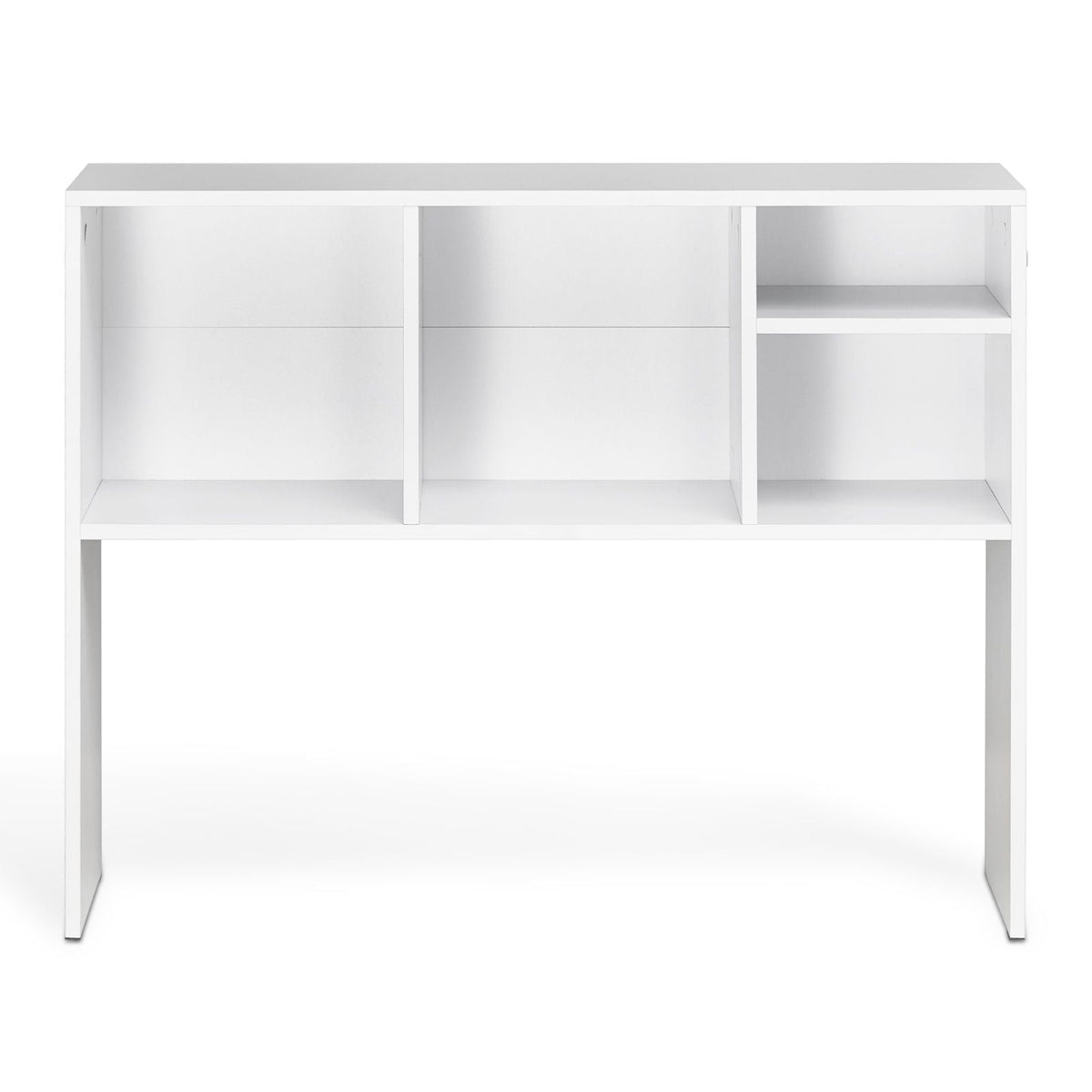 Desktop Bookshelf, 1-Tier Desktop Storage Organizer, 37" x 9.4" x 28.7" Office Storage Rack Wood Display Shelf, Desktop Bookshelf Hutch with Anti-Slip Feet Pads, for Office, Home & Dorm, White