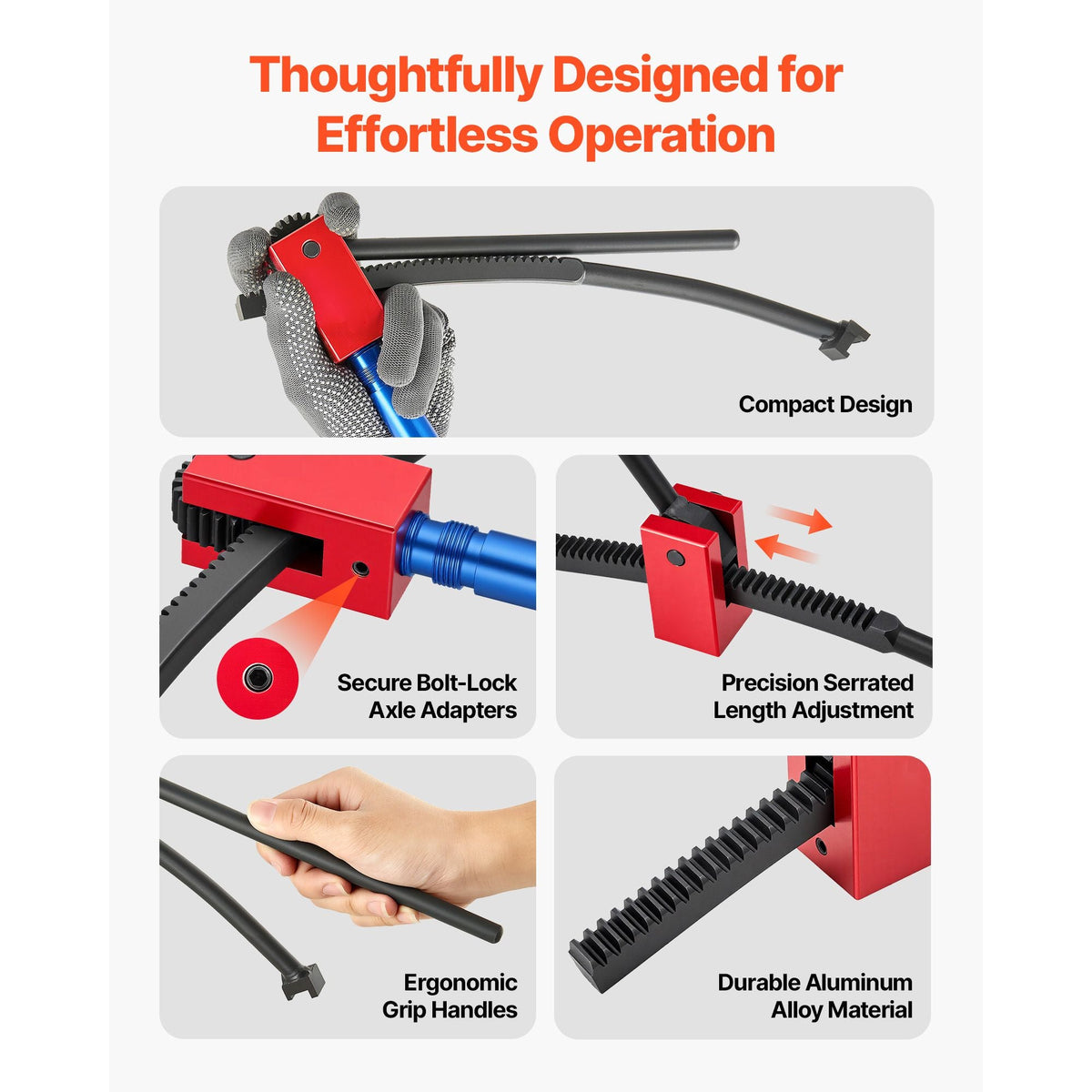 Dirt Bike Tire Changing Tool Kit, Fits for Motocross Enduro 16"-21" Wheels, Includes 15-25 mm Axle Adapters, Dirt Bike Tire Changing Tools Compact Changer with 2 Irons and Protective Sleeve