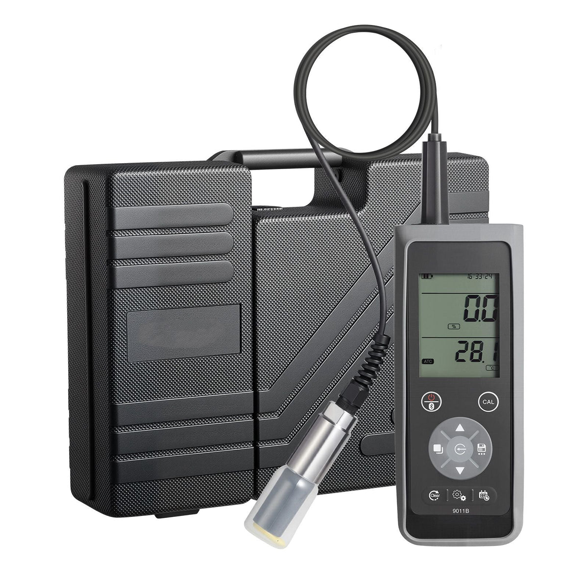 Dissolved Oxygen Meter, 0.0-50.0 mg/L Measurement Range, Portable Dissolved Oxygen Tester Kit with 13.1 ft Electrode Cable, Bluetooth/USB Data Transfer, 750 Data Sets Storage, DO Meter for Ponds