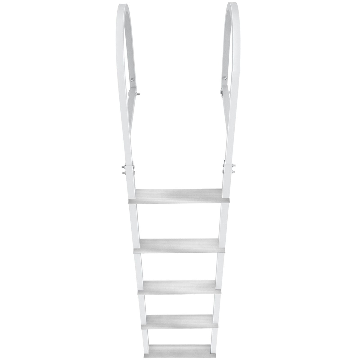 Dock Ladder, Removable 5 Steps, 500 lbs Load Capacity, Aluminum Alloy Pontoon Boat Ladder with 3.1'' Wide Step & Nonslip Rubber Mat, Easy to Install for Ship/Lake/Pool/Marine Boarding