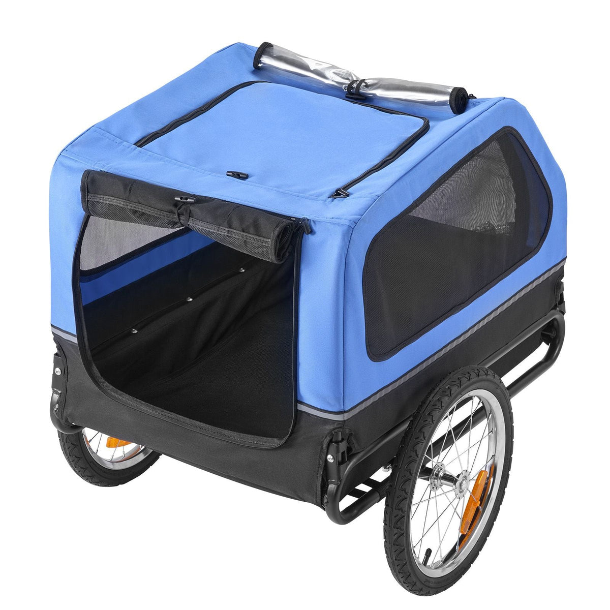Dog Bike Trailer, Supports up to 88 lbs, Pet Cart Bicycle Carrier for Small & Large Dogs, Easy Folding Frame with Quick Release Wheel, Universal Bicycle Coupler, Reflector, Flag, Internal Leash