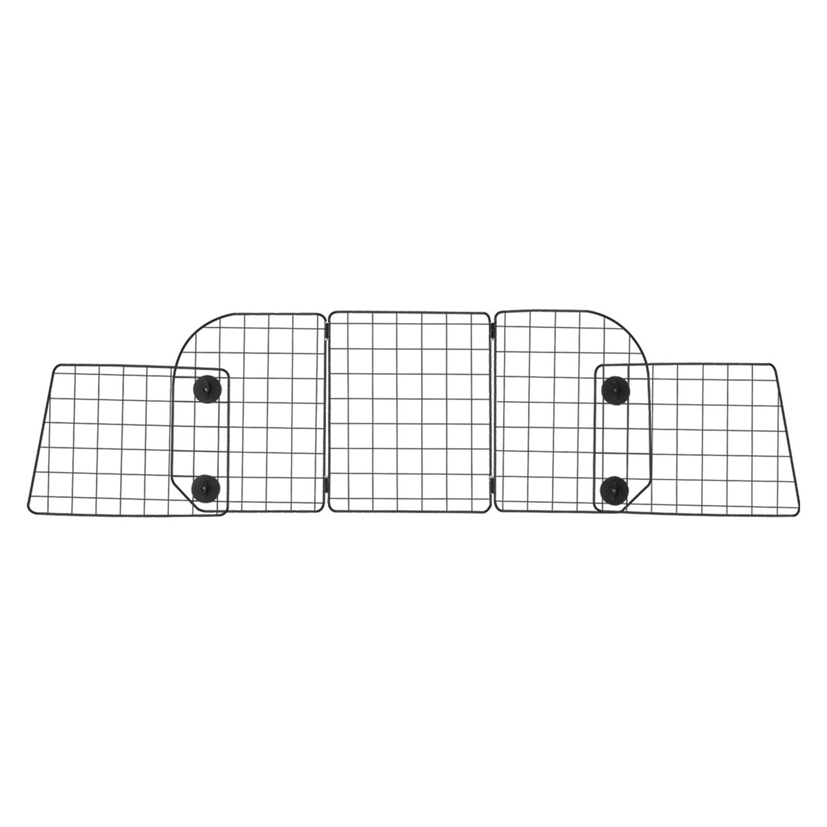 Dog Car Barrier, 38.5"-61.6" Adjustable Car Divider for Trunk Cargo Area, Universal-Fit Back Seat Heavy-Duty Wire Mesh Dogs Separator Guard Net, Vehicle Pet Barrier for Sedans, Trucks and SUVs
