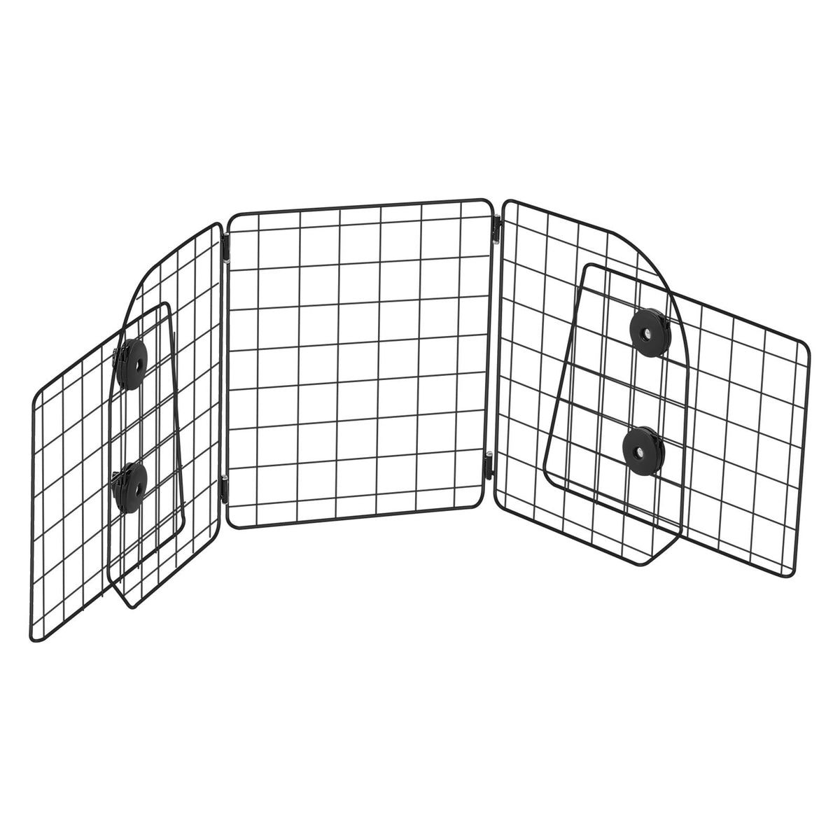 Dog Car Barrier, 38.5"-61.6" Adjustable Car Divider for Trunk Cargo Area, Universal-Fit Back Seat Heavy-Duty Wire Mesh Dogs Separator Guard Net, Vehicle Pet Barrier for Sedans, Trucks and SUVs