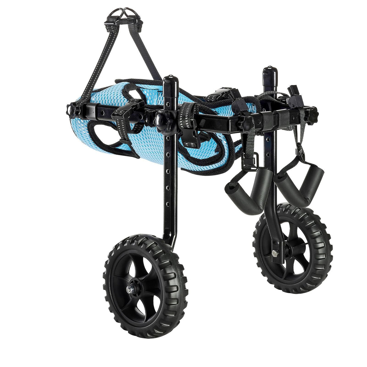 Dog Wheelchair for Back Legs, Adjustable 2 Wheels Pet Wheelchair, Lightweight Dog Cart with Shock-Absorbing Wheels, Mobility Support Wheel Chair for Disabled Injured Dogs up to 22lbs , X-Small