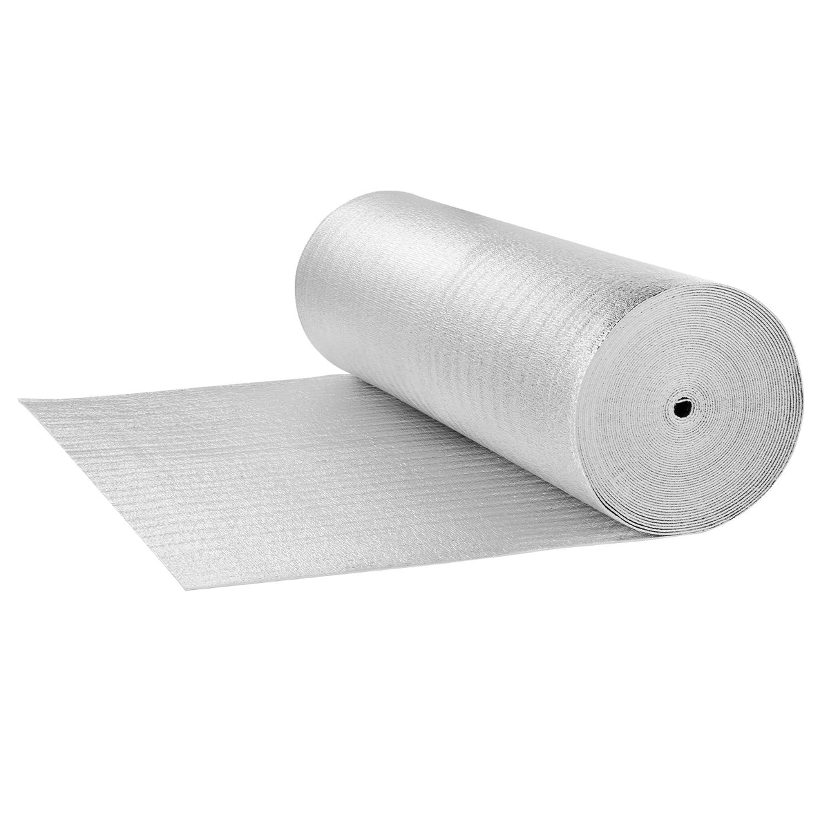 Double Reflective Insulation Roll, Foam Core Radiant Barrier, 3.2 mm 48 in x 100 ft, Double-Sided Aluminum Foil EPE Foam Heat Reflective Shield, Thermal Insulation Roll for Window RV Roof