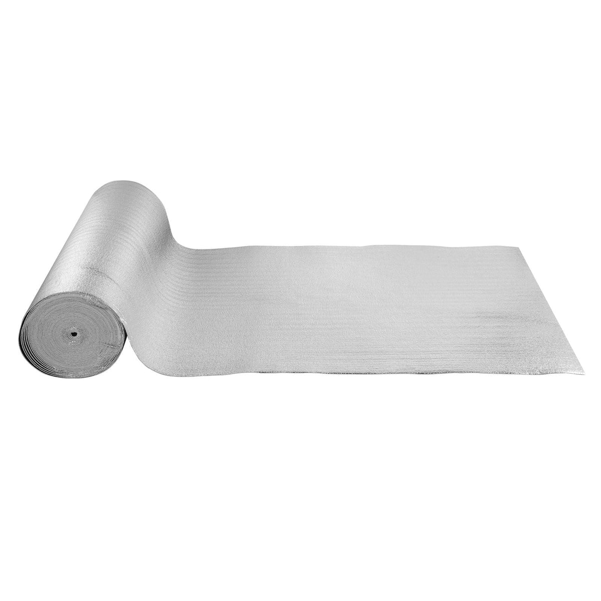 Double Reflective Insulation Roll, Foam Core Radiant Barrier, 3.2 mm 48 in x 100 ft, Double-Sided Aluminum Foil EPE Foam Heat Reflective Shield, Thermal Insulation Roll for Window RV Roof