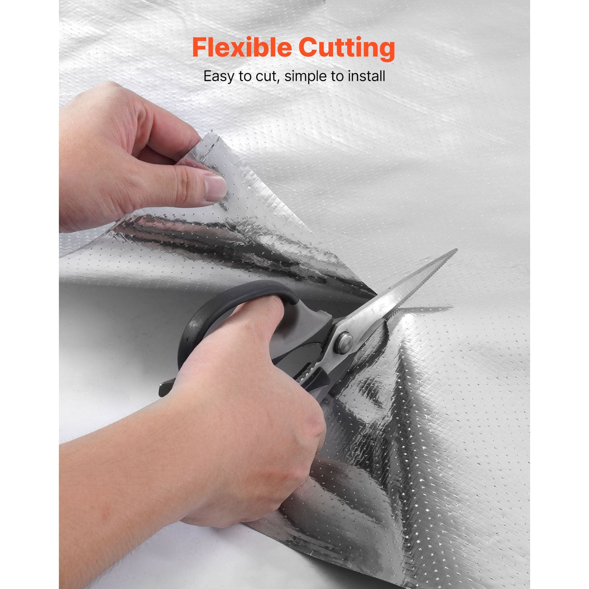 Double Reflective Insulation Roll, Perforated Woven Fabric Radiant Barrier, 0.15mm 48 in x 125 ft, Double-Sided Aluminum Foil Heat Reflective Shield, Thermal Insulation Roll for Window RV Roof