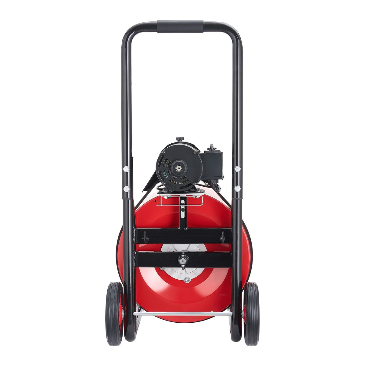 Drain Cleaner Machine 100 FT x 3/4 Inch, Auto Feed Sewer Snake Auger on Wheels, Portable Drain Cleaning Machine with 4 Cutters & Air-activated Foot Switch for 4" to 8" Pipes