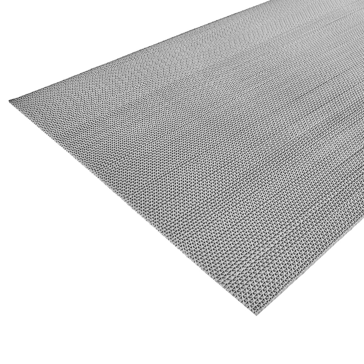 Drainage Mat, 3 x 10 ft, PVC Non Slip Commercial Floor Mat, Wet Area Water Drain Splash Matting Hollow Doormat Roll, for Outdoor Indoor Restaurant Swimming Pool Patio Bathroom Washroom, Gray