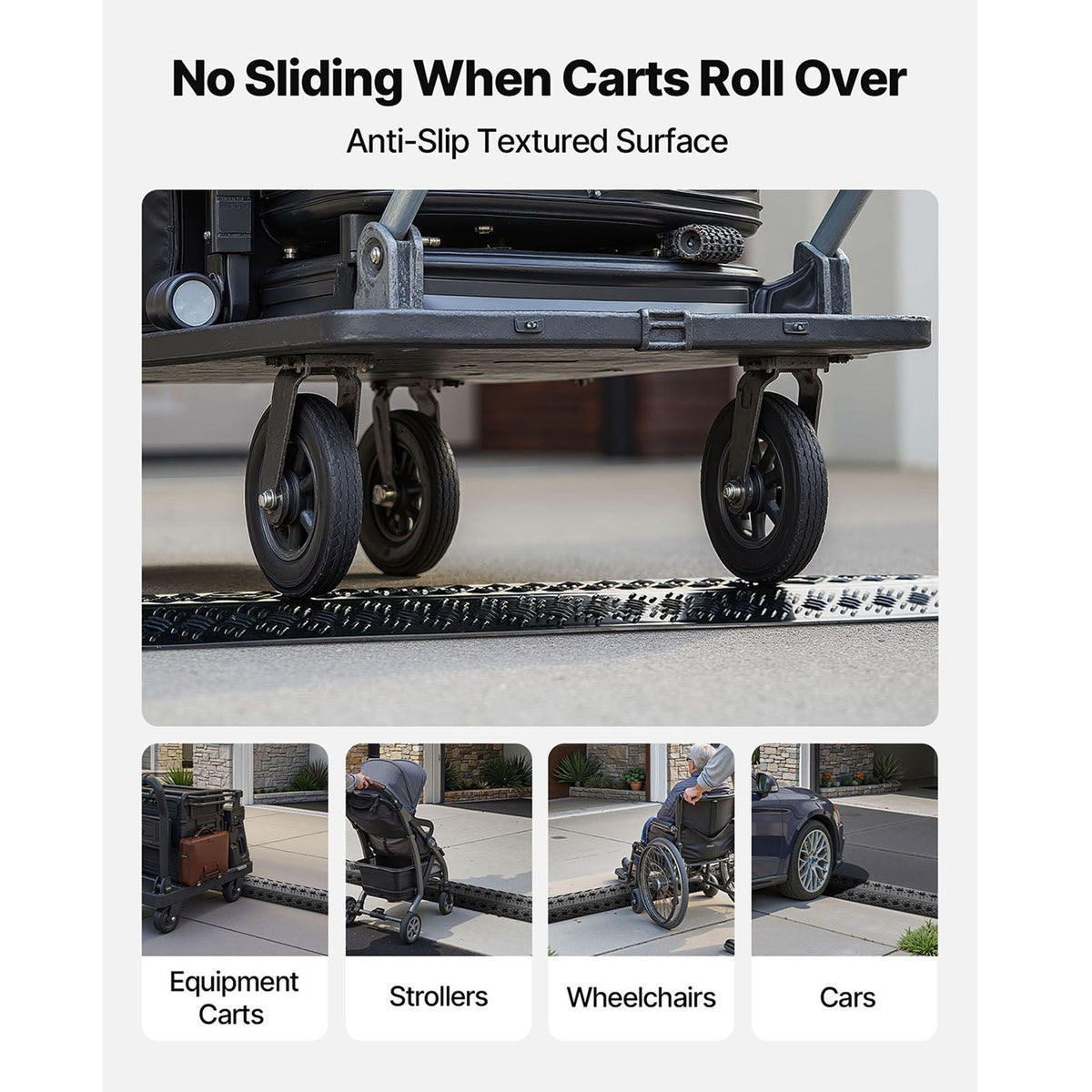 Drop Over Cable Cover, 17,500 lbs/Axle Load Capacity, Heavy Duty Cable Hose Protector Ramp, Floor Cord Cover, for High Walking Traffic Areas, Indoor, Outdoor, Home, Office, Warehouse, 1 Pack
