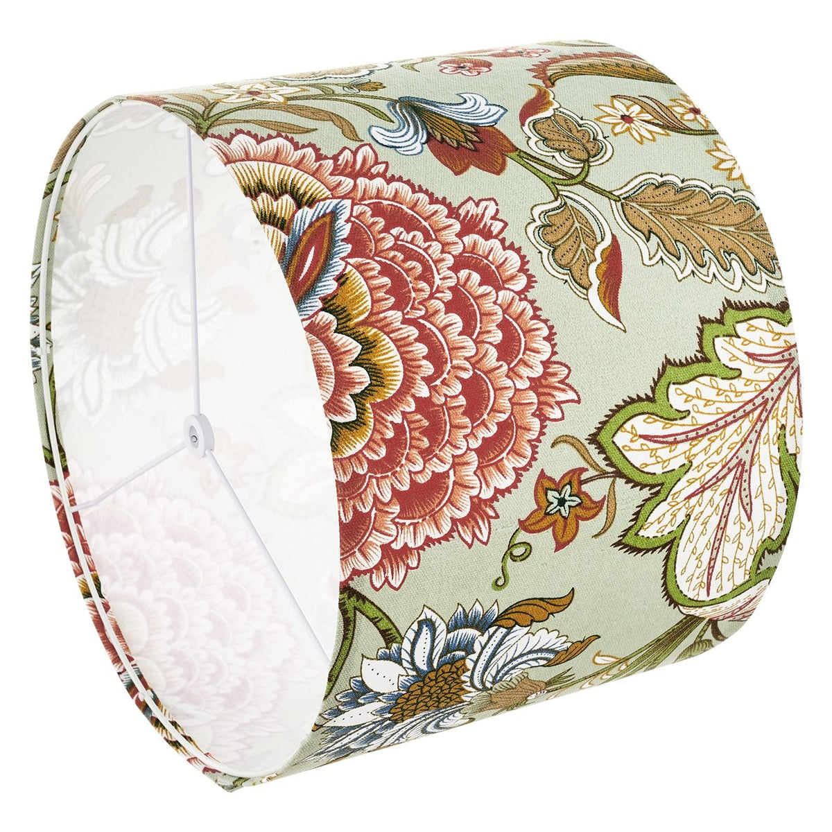 Drum Lamp Shade 2 Set, 13 in Top x 13 in Bottom x 10 in High, Medium Drum Linen Lampshade, Replacement Lamp Shade for Table Lamps Floor Lamps Pendant Lights, Easy Assembly Required (Dark Floral)
