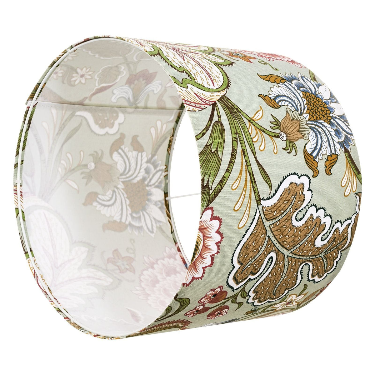 Drum Lamp Shade 2 Set, 13 in Top x 13 in Bottom x 10 in High, Medium Drum Linen Lampshade, Replacement Lamp Shade for Table Lamps Floor Lamps Pendant Lights, Easy Assembly Required (Dark Floral)