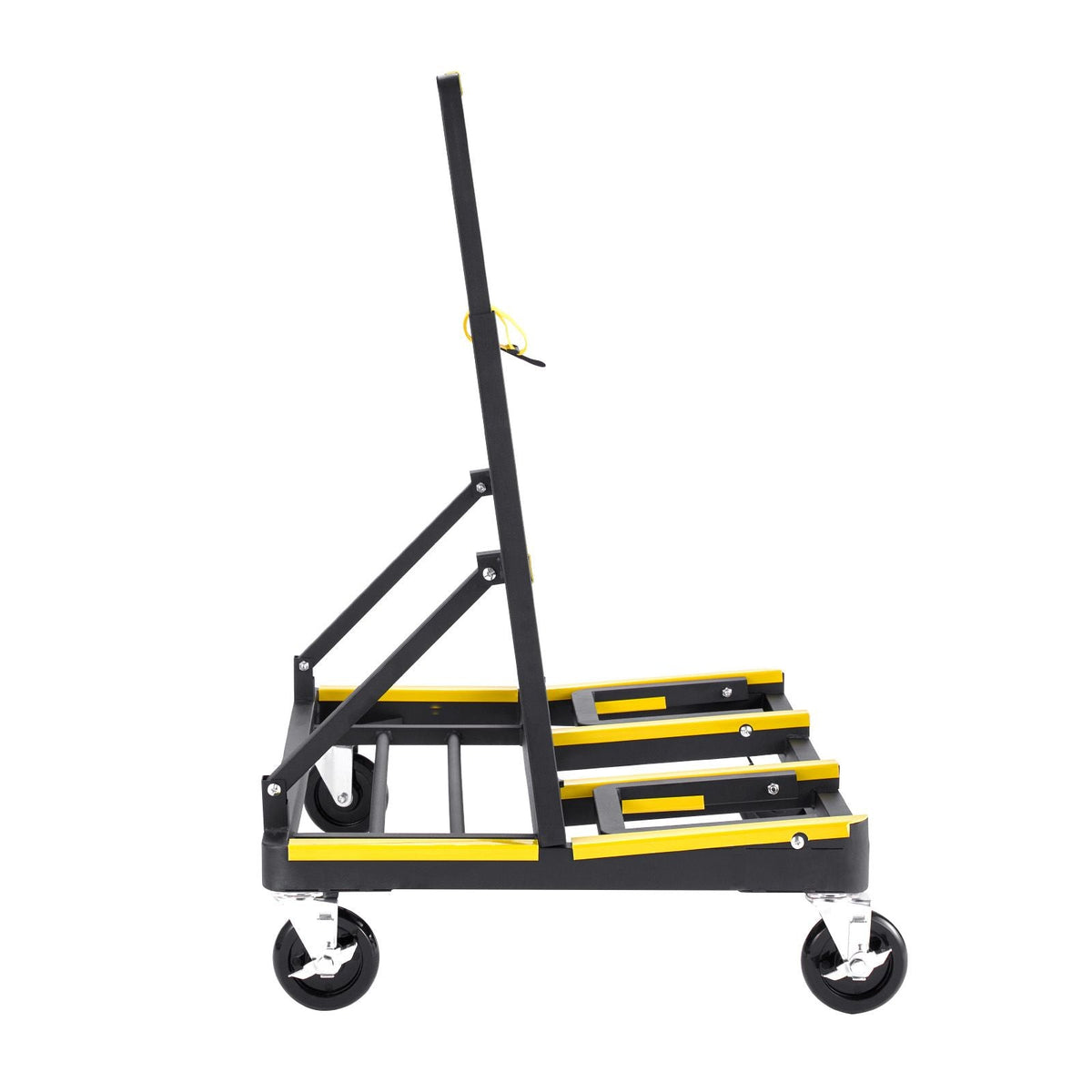 Drywall Cart Dolly, 1800 lbs Load Capacity, Steel Panel Dolly with 4 Swivel Casters & Expandable Deck, Foldable Panel Truck Cart with Tie-Down Strap for Handling Plywood, Plasterboard, Glass