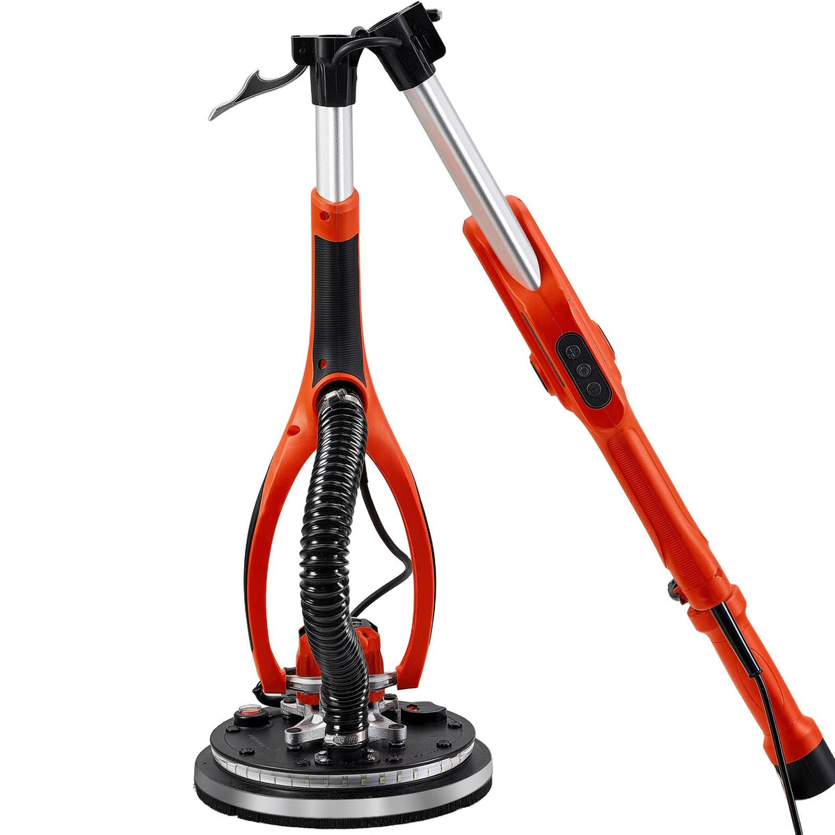 Drywall Sander, 950W Electric Drywall Sander, Popcorn Ceiling Removal Tool with 7 Variable Speed 1000-2300 RPM, Double-Deck LED Light, Foldable & Extendable Handle, 15 Sanding Discs, Dust Hose