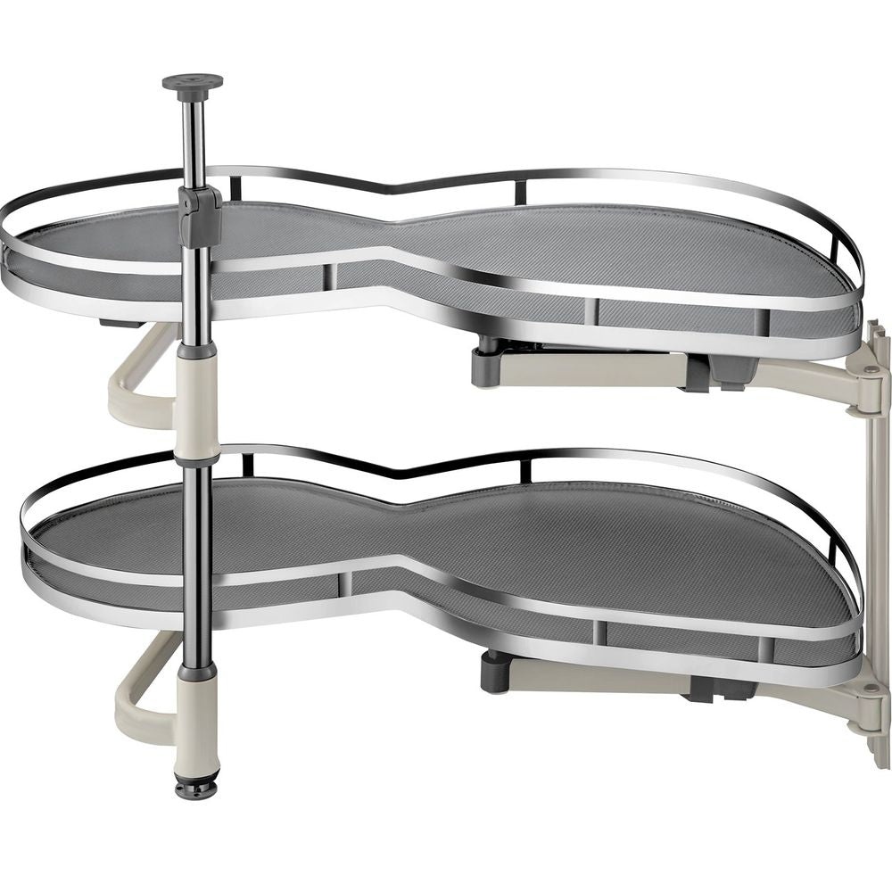 Swing Right Blind Corner Cabinet Pull Out for 36 inch Cabinet, 2 Tier Swing Tray Blind Kitchen Cabinet, Soft Close Cloud Blind Organizer for Left Handed Open Blind Corner Cabinet